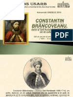 Constantin Brâncoveanu, Domn Al Ţării Româneşti (1688 - 1714), Om de Cultură Şi Arte, 300 de Ani de La Trecerea În Eternitate (1654 - 15 August 1714)