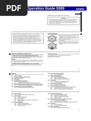 SGW 500 | PDF | Daylight Time | Watch