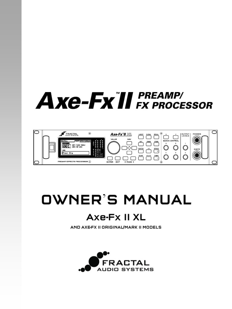 Axe FX II Owners Manual | PDF | Electromagnetic Interference