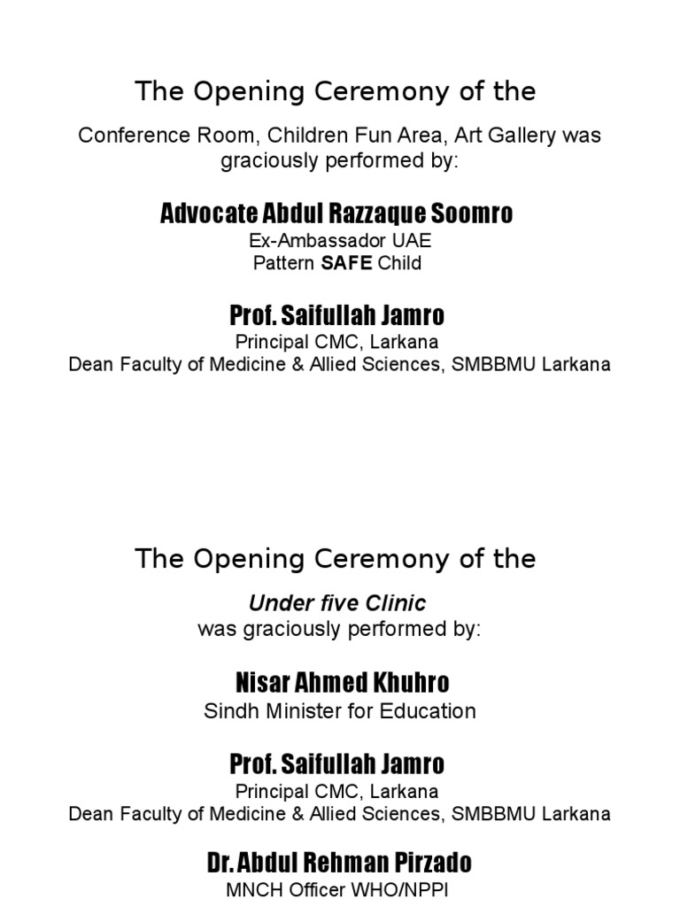 The Opening Ceremony of The | PDF