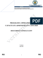 Programul Operational Capacitate Administrativa 2014 - 2020 (POCA)