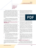 Developments in India's Balance of Payments During Fourth Quarter (January-March) of 2011-12