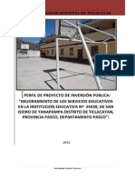 Proyecto de Inversion Mejora Educativa Pasco