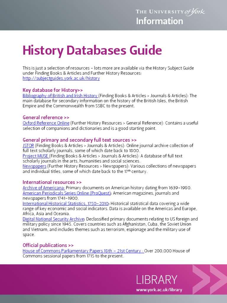 history research databases
