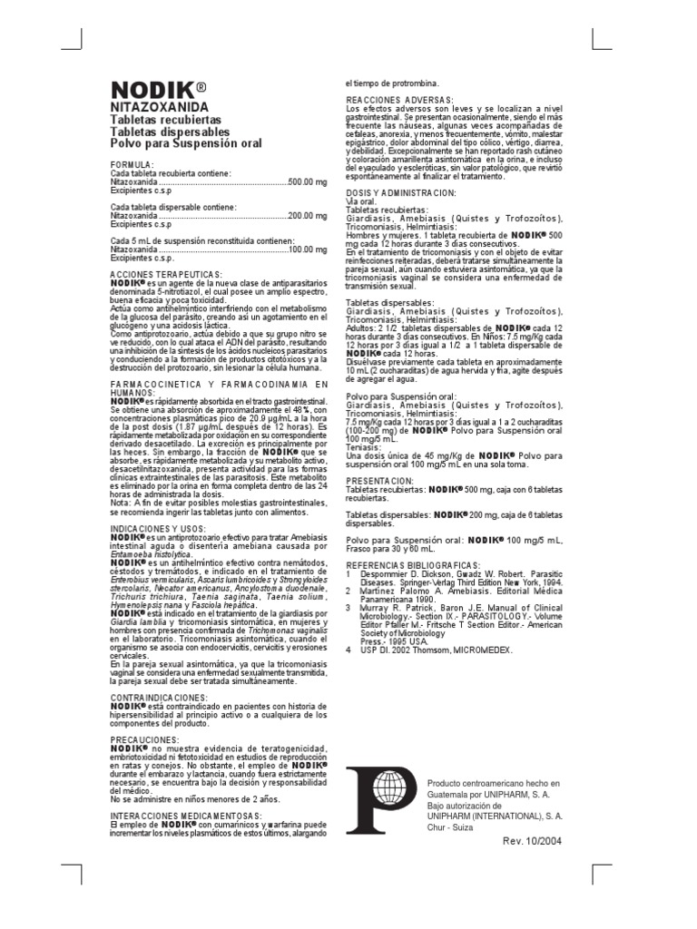 Nodik 2000 Inserto | PDF | Metabolismo | Medicina CLINICA