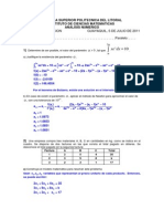 Analisis Numerico Primera Evaluacion I 2011 - Solucion