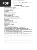 Avaliação 2 Série Ensino Médio