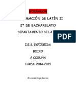 Latín II 2014-2015 Programación Oficial