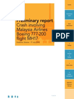 Dutch Preliminary Report on MH 17 Crash