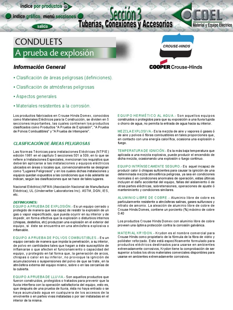 Catálogo de Condulets a Prueba de Explosión | PDF | Oxígeno | Aluminio
