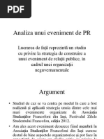 Analiza Unui Eveniment de PR