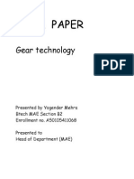 Gear Technology Term Paper Breakdown