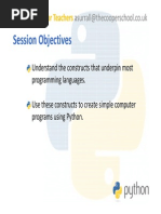 Programming for Teachers Presentation