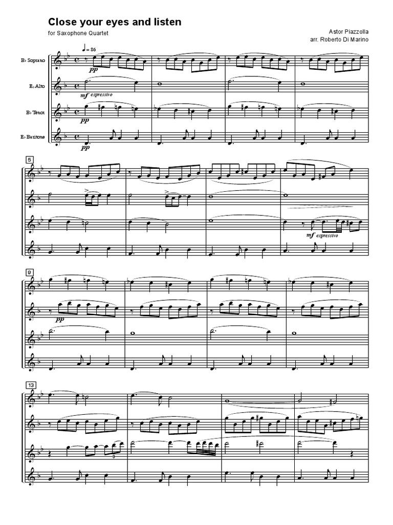 Bohemian Rhapsody Sax Quartet Pdf File