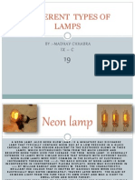 Different Types of Lamps: B Y: - Madhav Chhabra