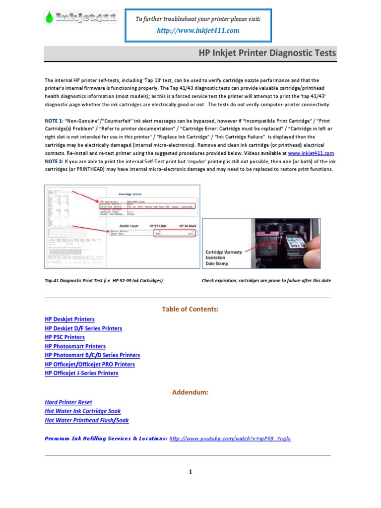 HP Printer Diagnostic Tests Guide | PDF | Printer (Computing) | Office Work