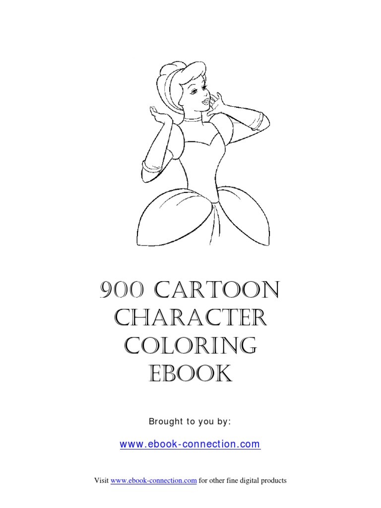 900 Cartoon Character Coloring Pages | PDF