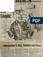 The Odd Couple: Can A Vermont Socialist and A Texas Billionaire Find Electoral Bliss? - Vermont Times - June 18, 1992