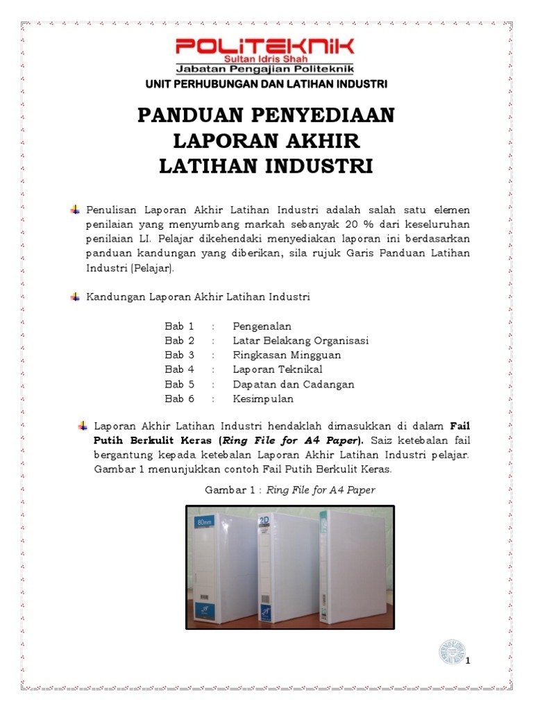 4 3 Panduan Penyediaan Laporan Akhir Li