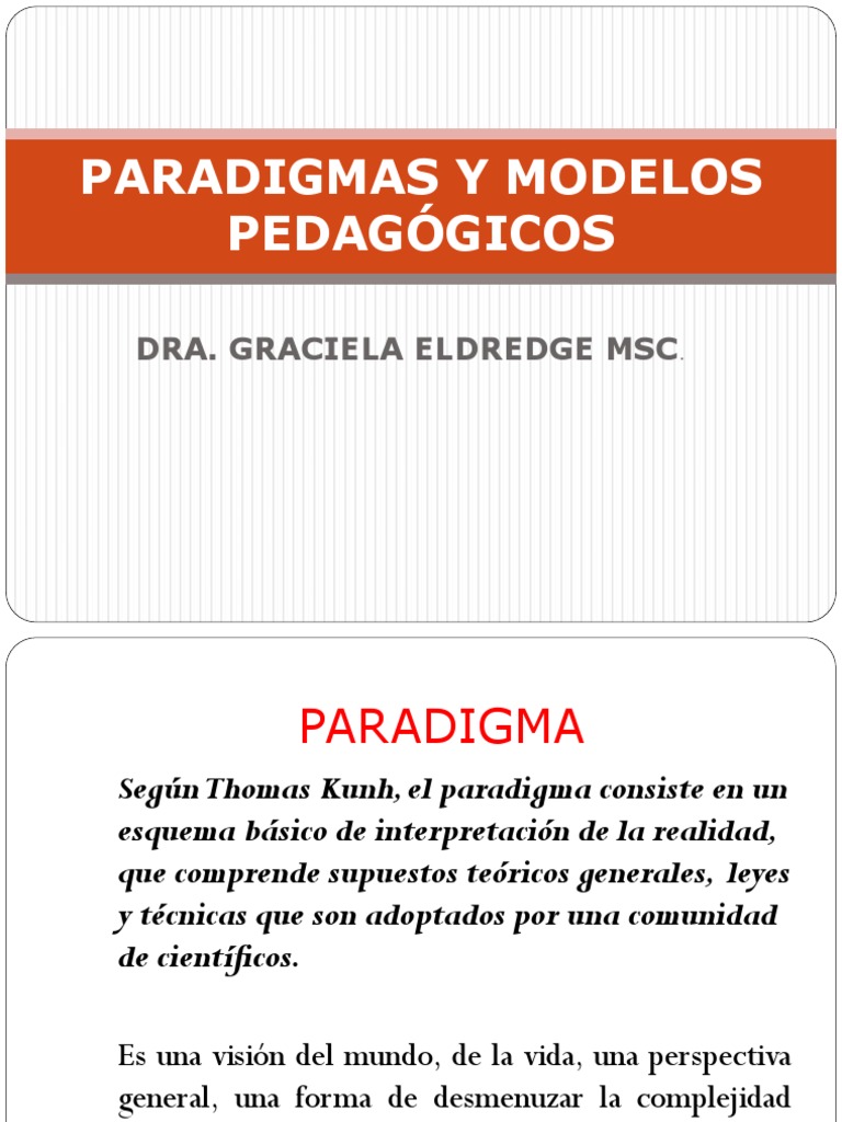 Paradigmas y Modelos Pedagogicos | PDF | Plan de estudios | Aprendizaje