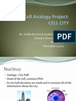 Cell Organelle Functions and City Analogs