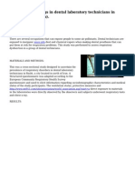 Respiratory findings in dental laboratory technicians in rasht (north of iran).