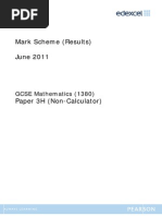 GCSE Non Calculator Mark Scheme