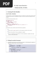 PL SQL Exercises