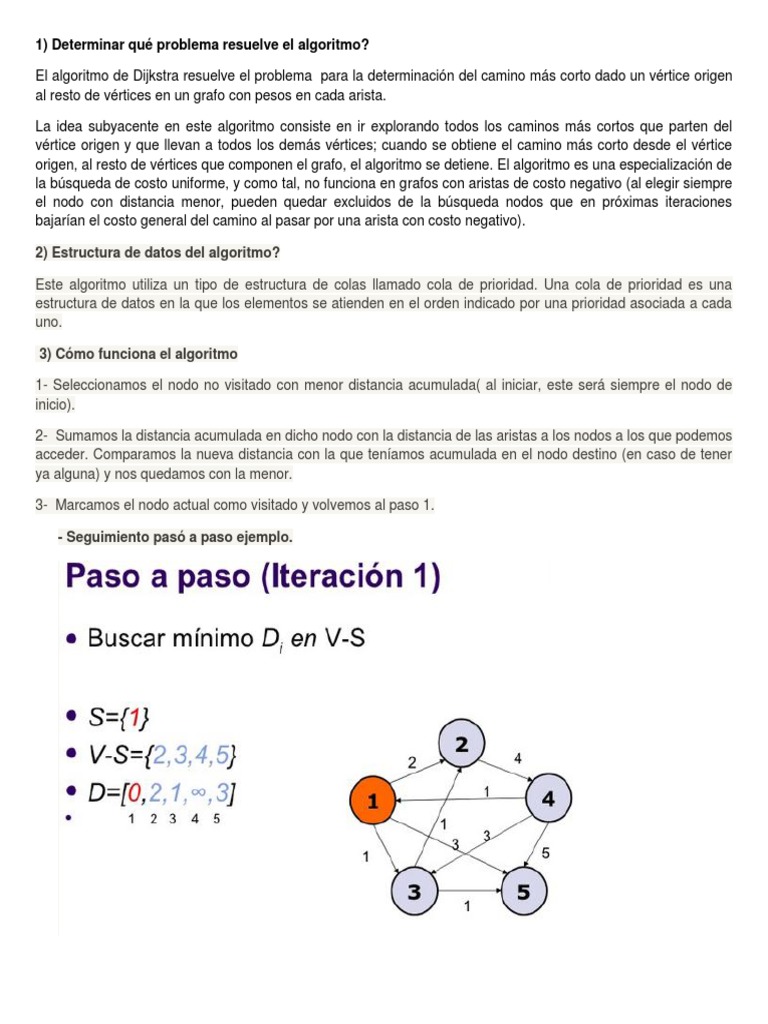 Algoritmo Dijkstra | PDF | Ciencias de la Computación | Informática teórica