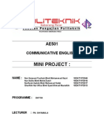 Mini Project:: Communicative English 3