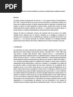 El Calentamiento de Las Frutas y Hortalizas en Conserva