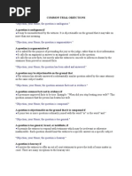 Objections Cheat Sheet PDF Objections Cheat Sheet PDF