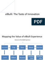 elBulli Experience Innovation Mapping Value Elements