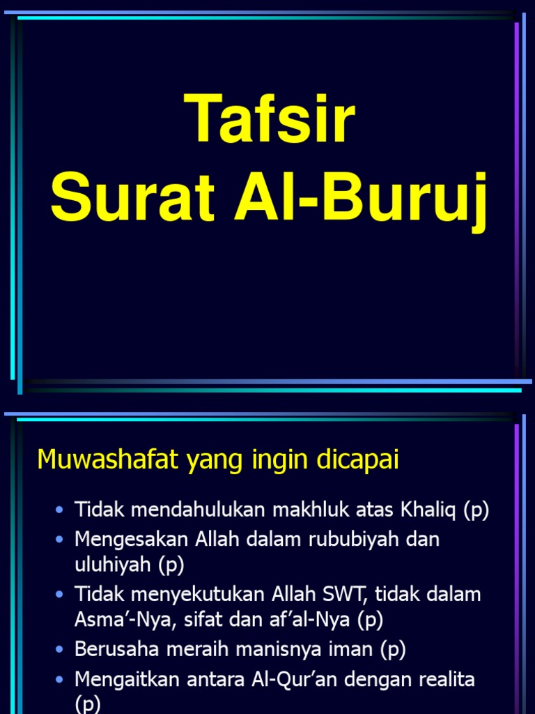 Tafsir Surat Al Buruj Pdf
