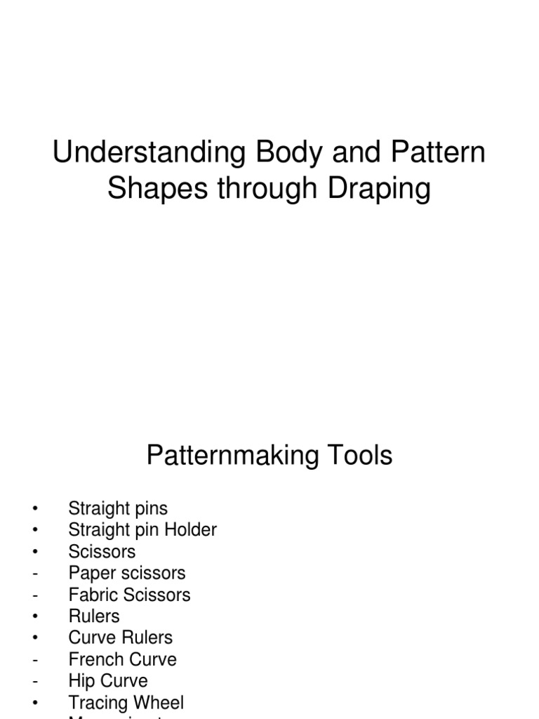 Draping Techniques for Pattern Making | PDF | Seam (Sewing) | Clothing