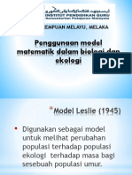 Penggunaan Model Matematik Dalam Biologi Dan Ekologi