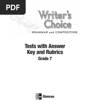 Grammar And Composition Grade 7 Essays Question