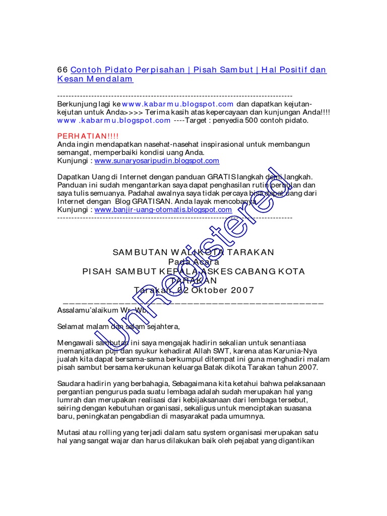 Contoh Pidato Organisasi