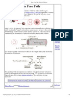 Mean Free Path, Molecular Collisions