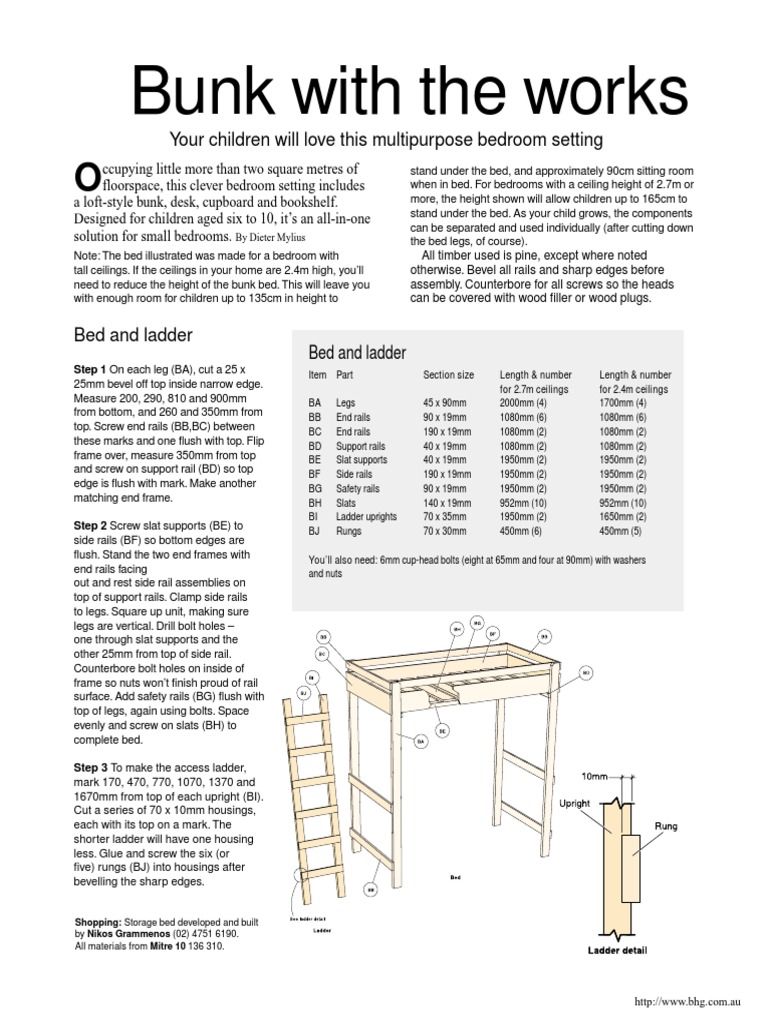 Twin Over Twin Bunk Bed Assembly Guide | PDF