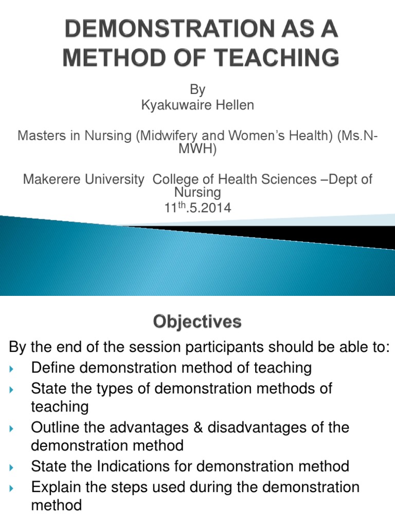 Demonstration Method of Teaching Lesson Plan Learning