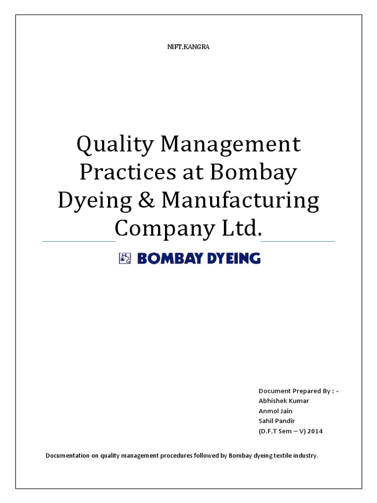 Bombay Dyeing Dyeing Textiles