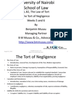 Lectures Weeks 5 and 6 The Tort of Negligence