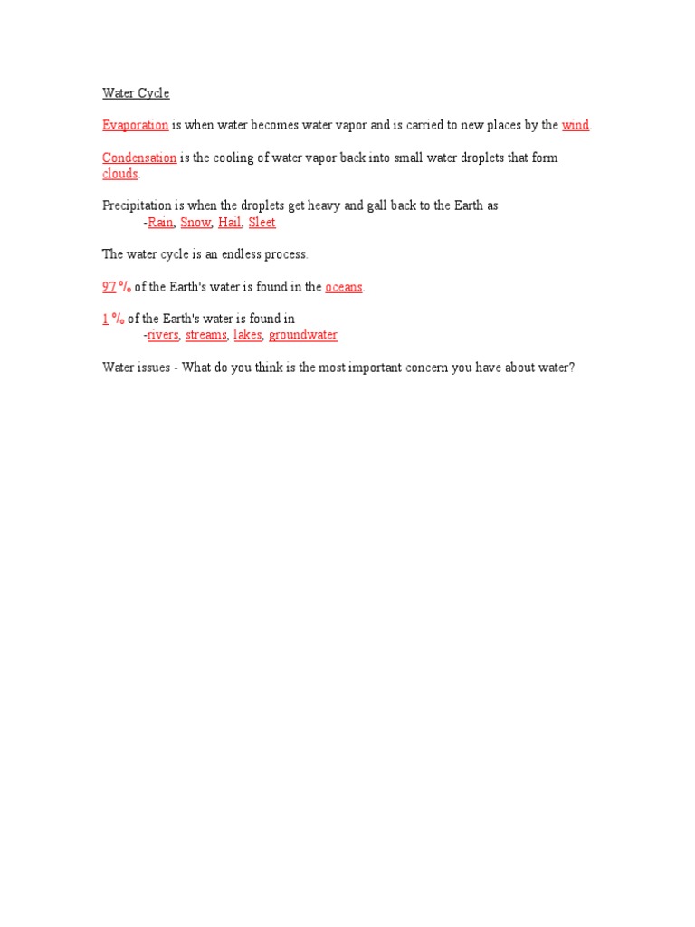 09-13-05 Water Cycle | PDF | Science & Mathematics