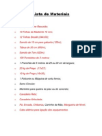 Lista de Materiais