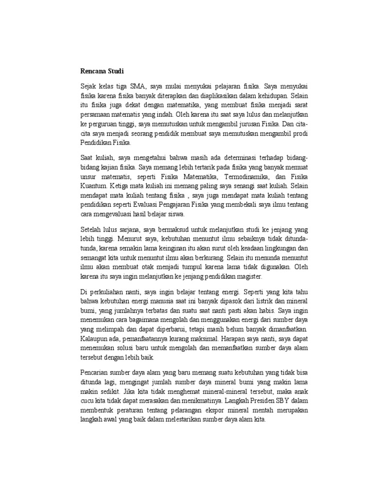 Rencana Studi Akhmad Musyafak Pdf