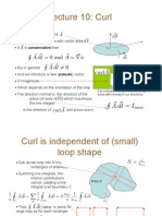 Lecture 10: Curl: Can Evaluate 3 Components by Taking Areas With Normals in Xyz Directions