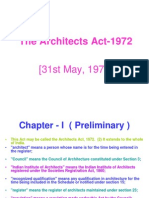 The Architects Act-1972: (31st May, 1972)