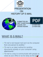 A Presentation ON History of E-Mail: Submitted by