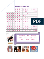 Word Search Puzzle: Hyperglycemia Fats Hypertension Diabetes Anorexia Stroke Cancer Diet Obesity Bulimia